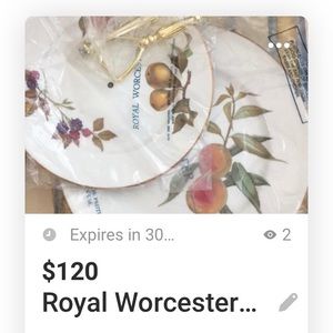 Royal Worcester Evesham, 2 tier plates